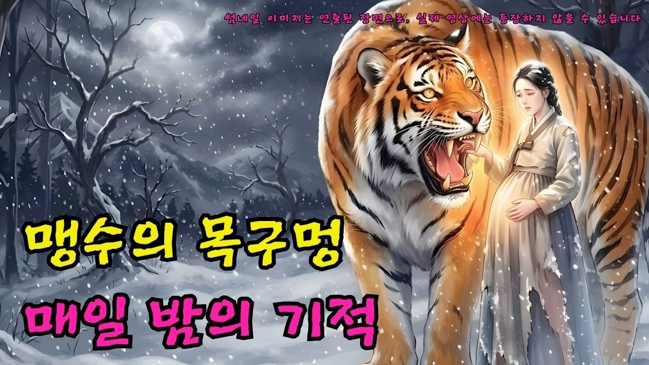 [전래동화] 맹수의 목구멍에 손을 넣은 여인, 매일 밤 마당에 벌어진 기적 | 야사 | 전설 | 민담 | 설화 | 옛날이야기 l 오디오북