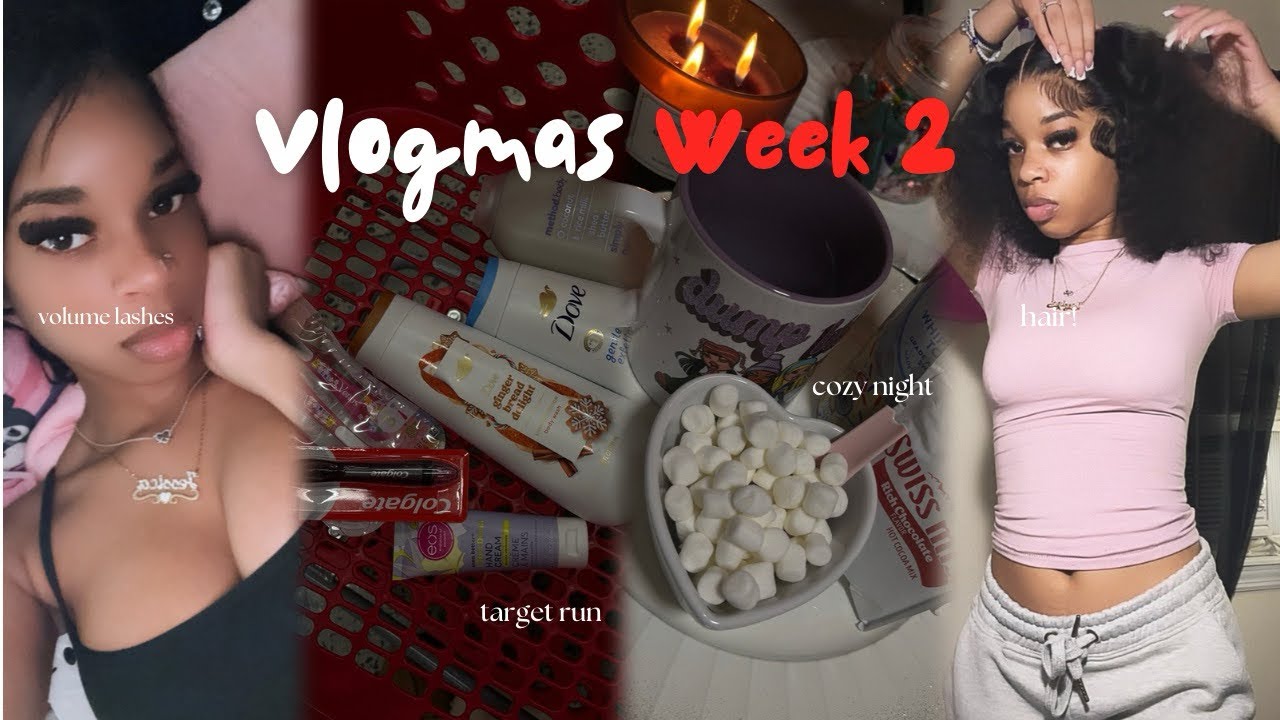 VLOGMAS WEEK 2 ❄️:  GIRLALAA MAINTENANCE 🤍 + target holiday pickups + cozy night/unwind!