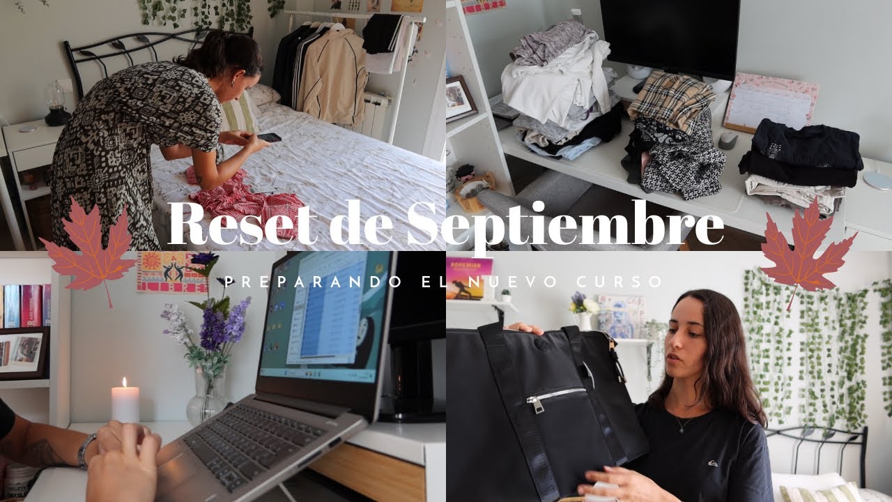 Reset de Septiembre 🍁 | Preparando el nuevo curso (Limpieza física y digital, bolso de la uni,...)