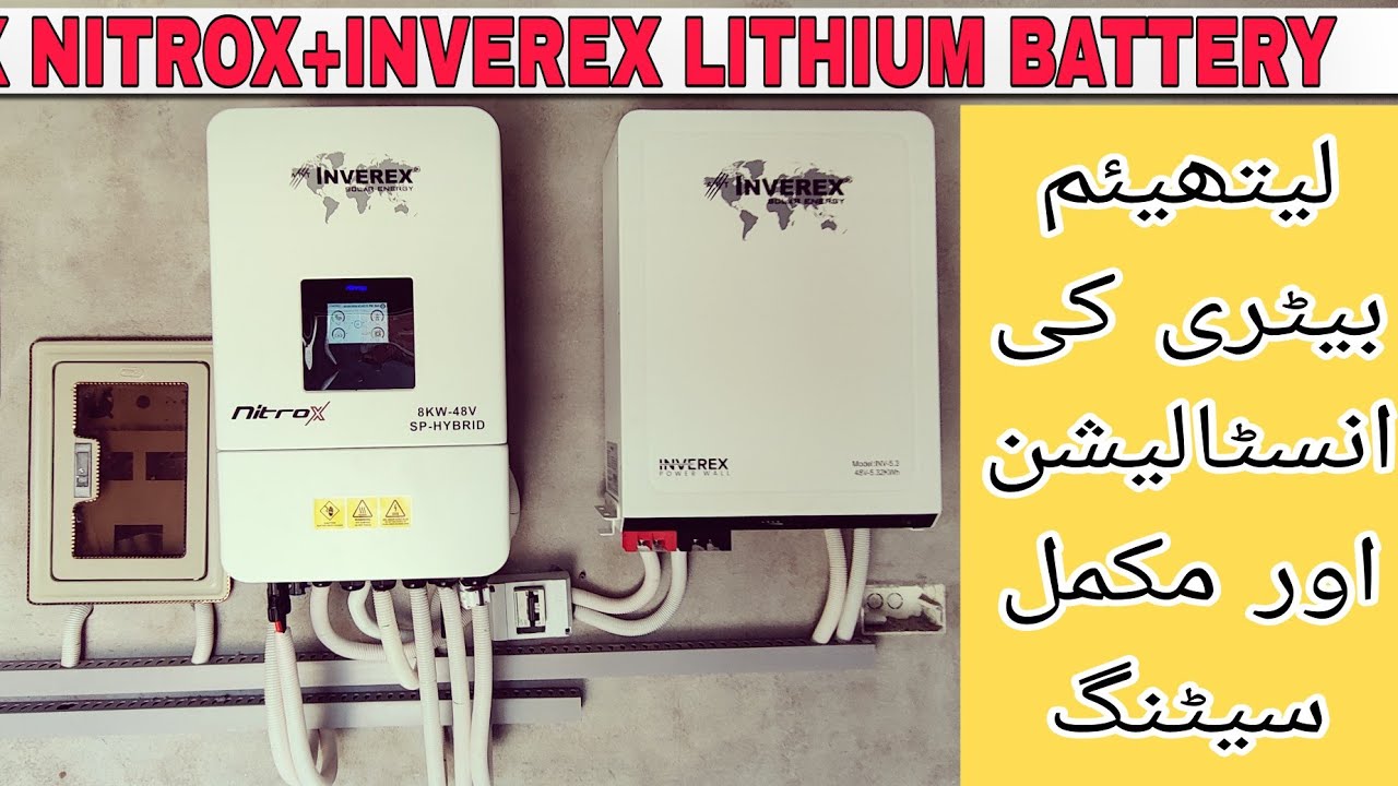 inverex Nitrox with lithium battery installation & complete setting