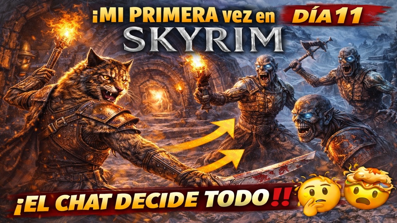 🔥 Mi PRIMERA vez en Skyrim | Día 11 – El CHAT DECIDE TODO ‼️🤯🤯