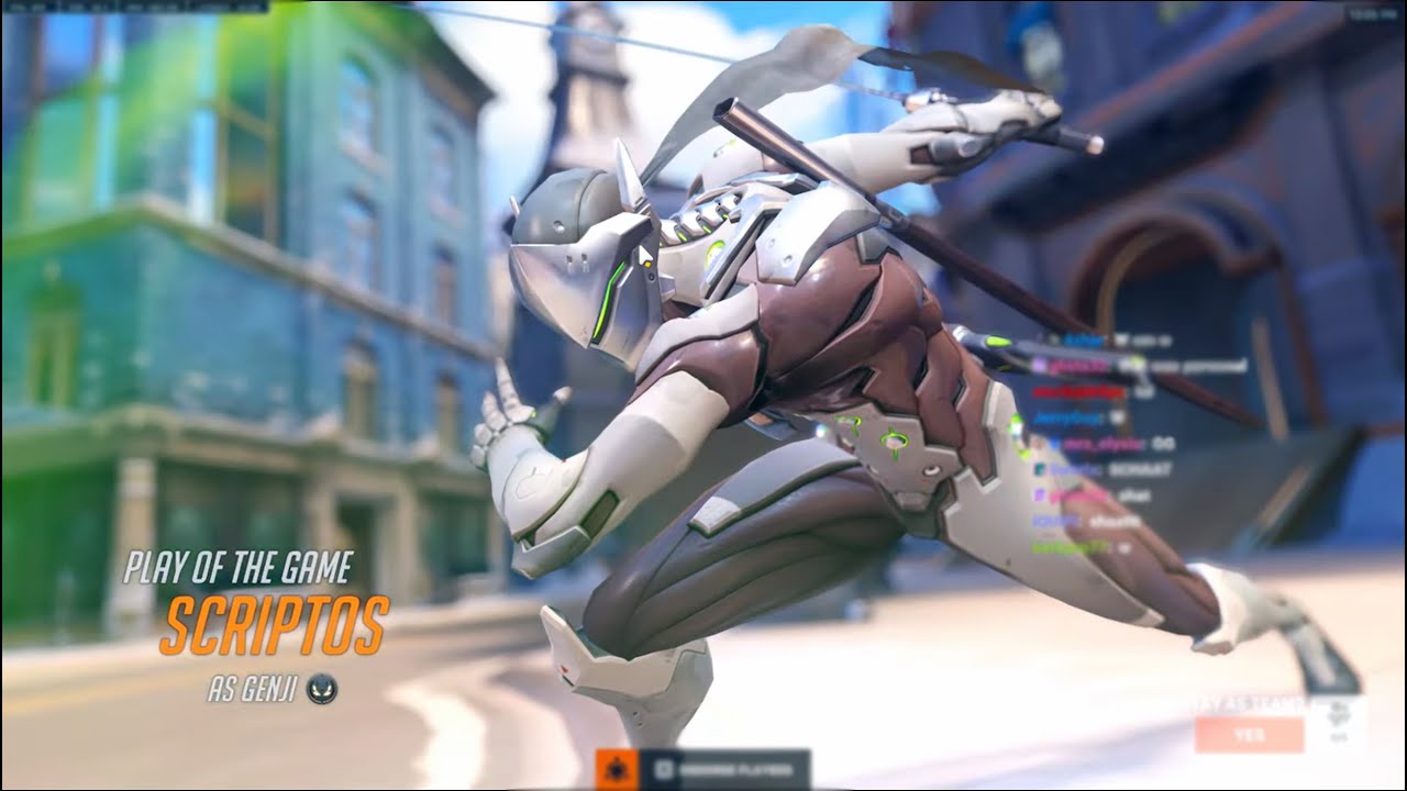 NECROS BEST GENJI ONE TRICK - POTG! TOP 500 SEASON 9 OVERWATCH 2