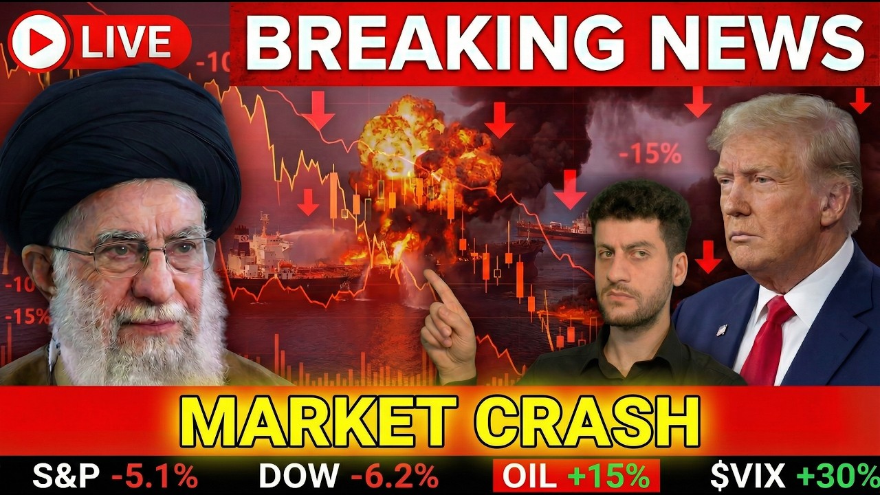 🚨 Market Crash LIVE: Oil Surges 15%, S&P & Dow Slide as US-Iran War Escalates | Hormuz Crisis