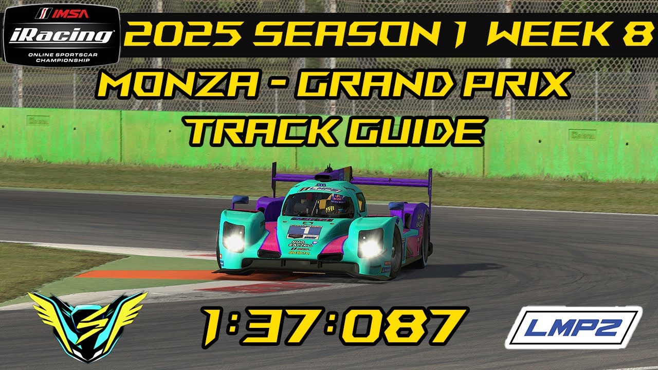 Dallara P217 LMP2 IMSA Open 2025 S1 Week 8 Monza - Grand Prix 1:37:087 Track Guide