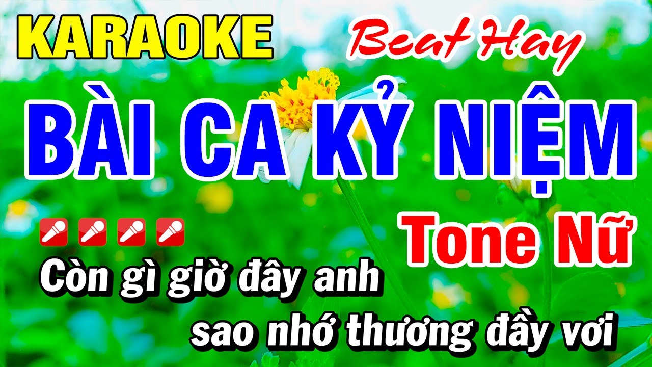 Karaoke Bài Ca Kỷ Niệm (Beat Hay) Tone Nữ Nhạc Sống | Hoài Phong Organ