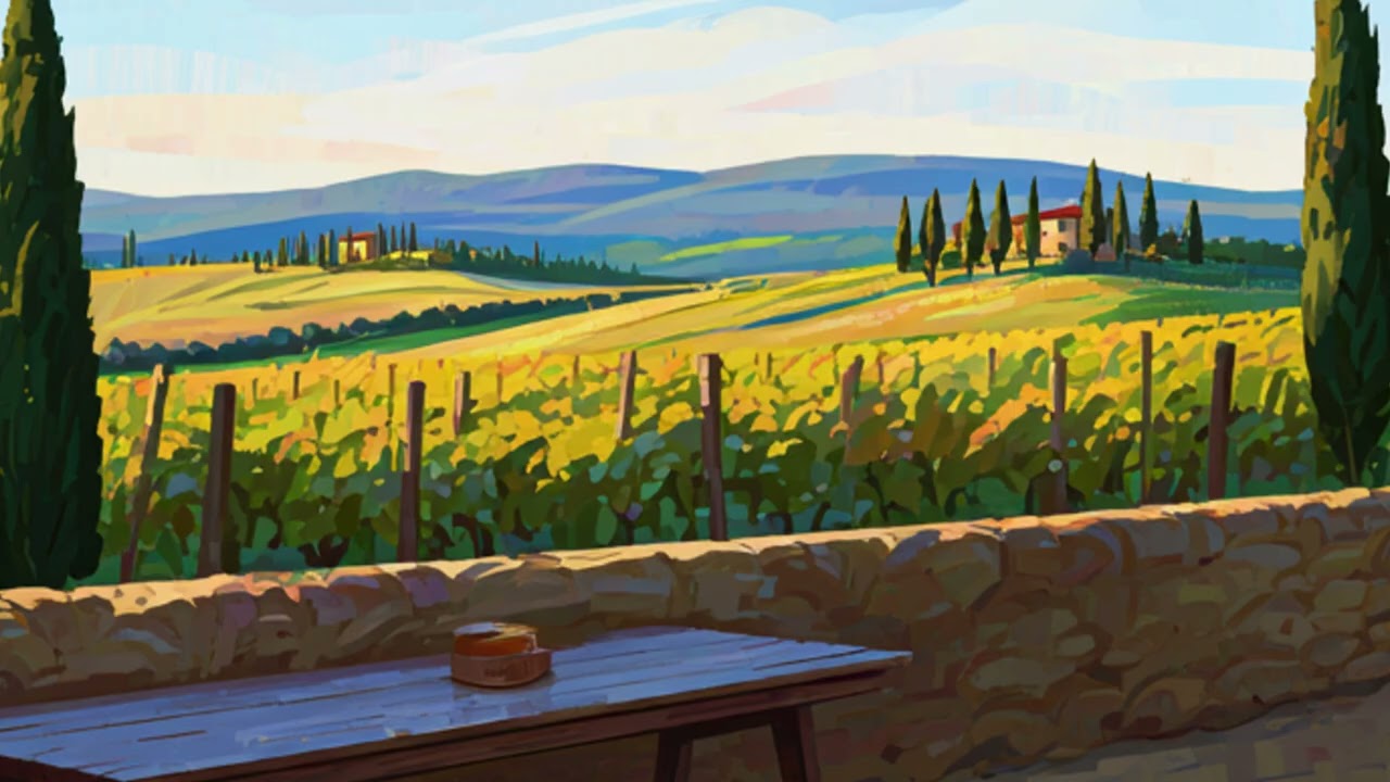 Sun Drenched Vineyard   Mediterranean Classical Guitar   Warm Summer Breeze   Uplifting Instrumental