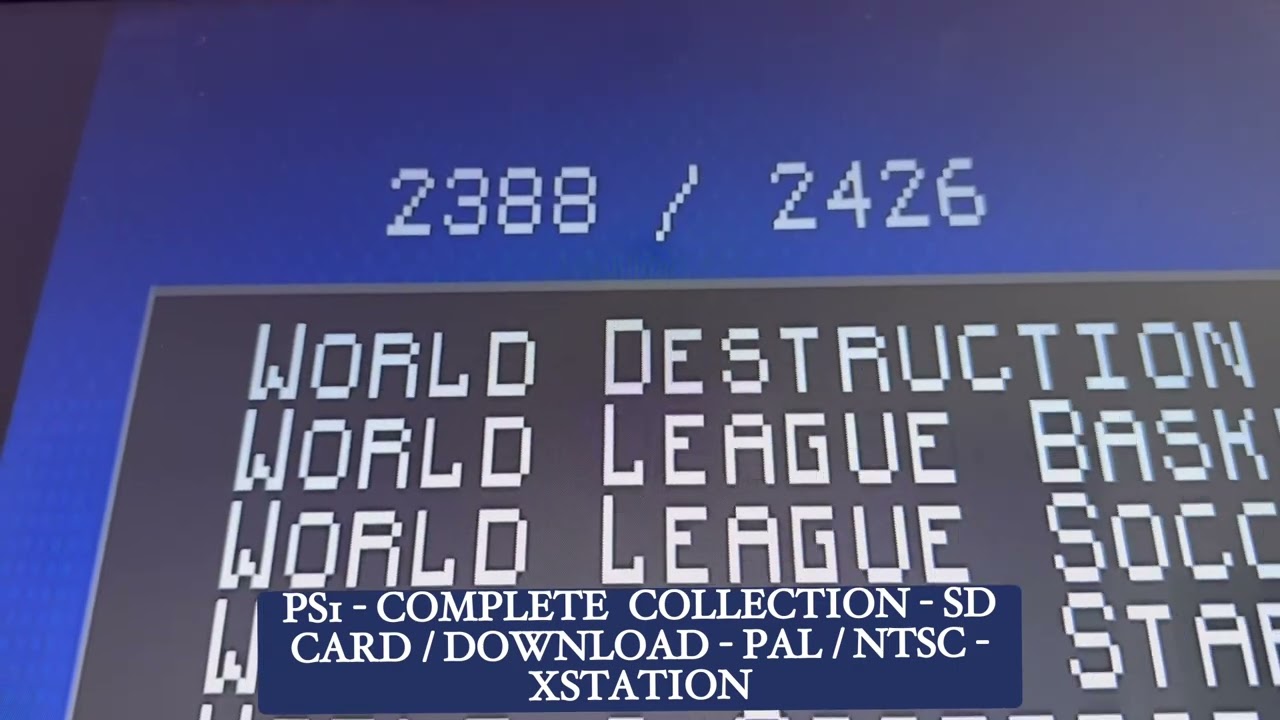 PS1 COMPLETE COLLECTION - SD CARD / DOWNLOAD - PAL / NTSC - XSTATION - 1.5TB / 1TB Versions.