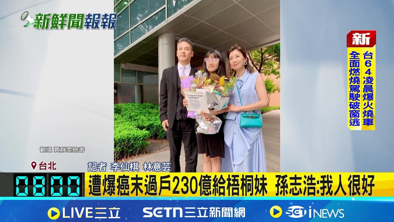 遭爆癌末過戶230億給梧桐妹 妻林若亞簽放棄繼承? 孫志浩:根本沒這件事｜記者 李仙棋 林意芸│新聞一把抓20260304│三立新聞台