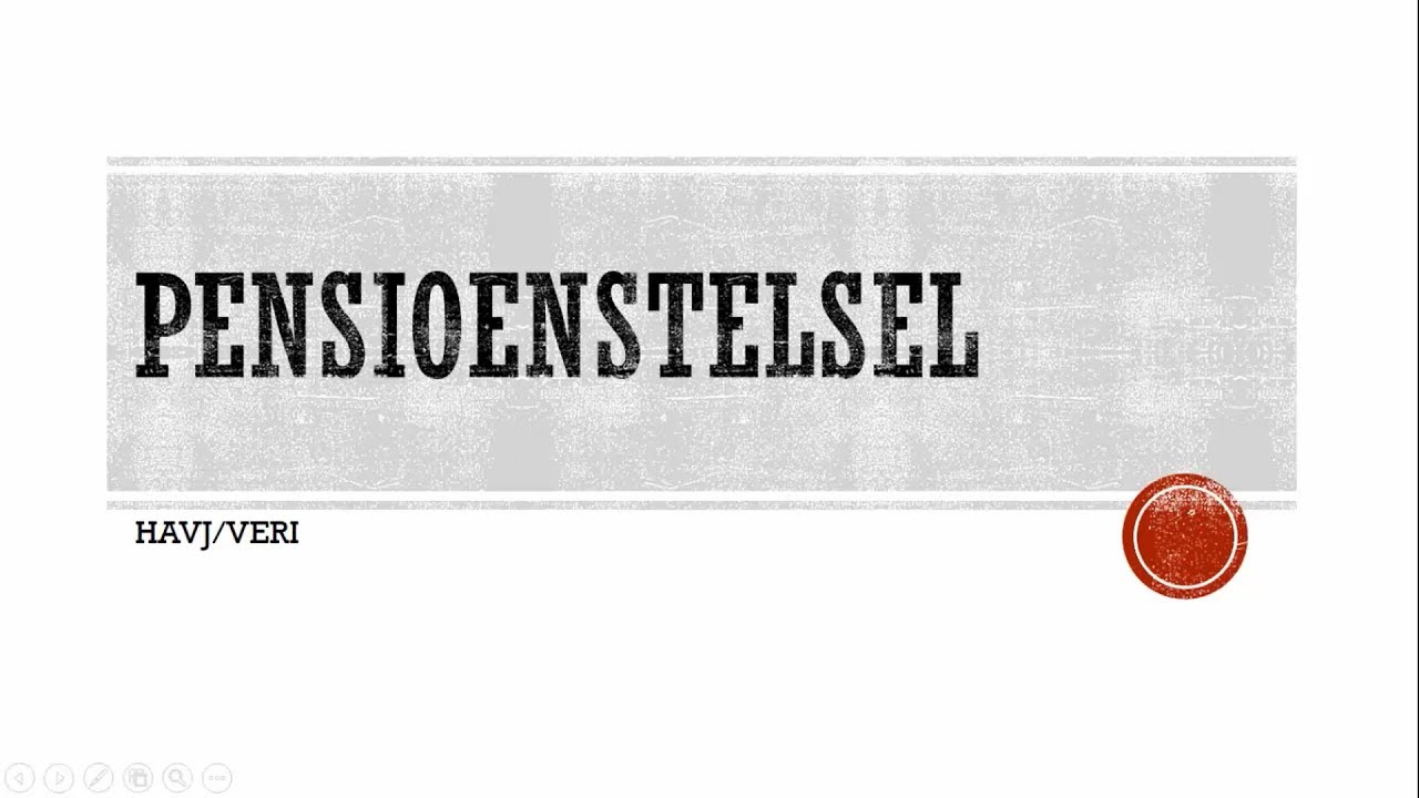Examentraining Economie - Het pensioenstelsel