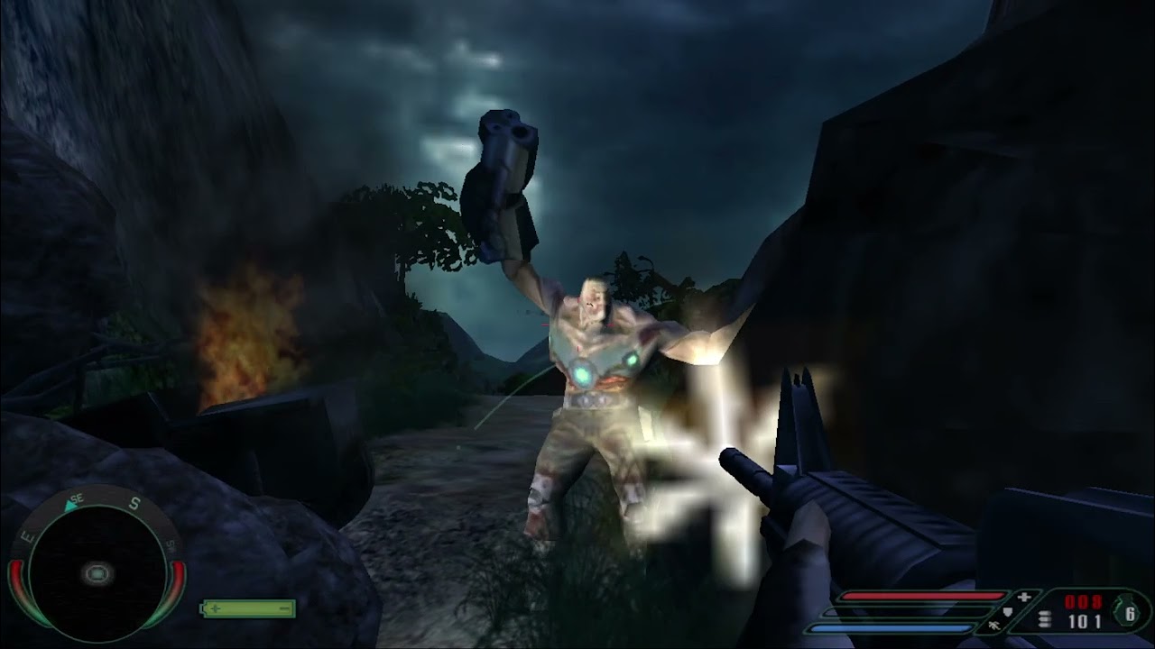 Jack Carver fights mutant and soldier enemies in the dark part 10 #ubisoft #crytek #farcry1