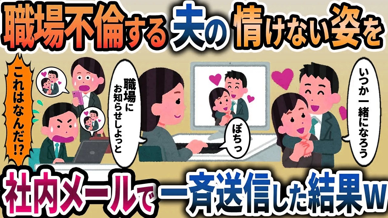 もっと早く出会いたかったと間女に愛を囁く夫。二人の恥ずかしい姿を社内展開した結果ｗ【2chスカッと浮気】