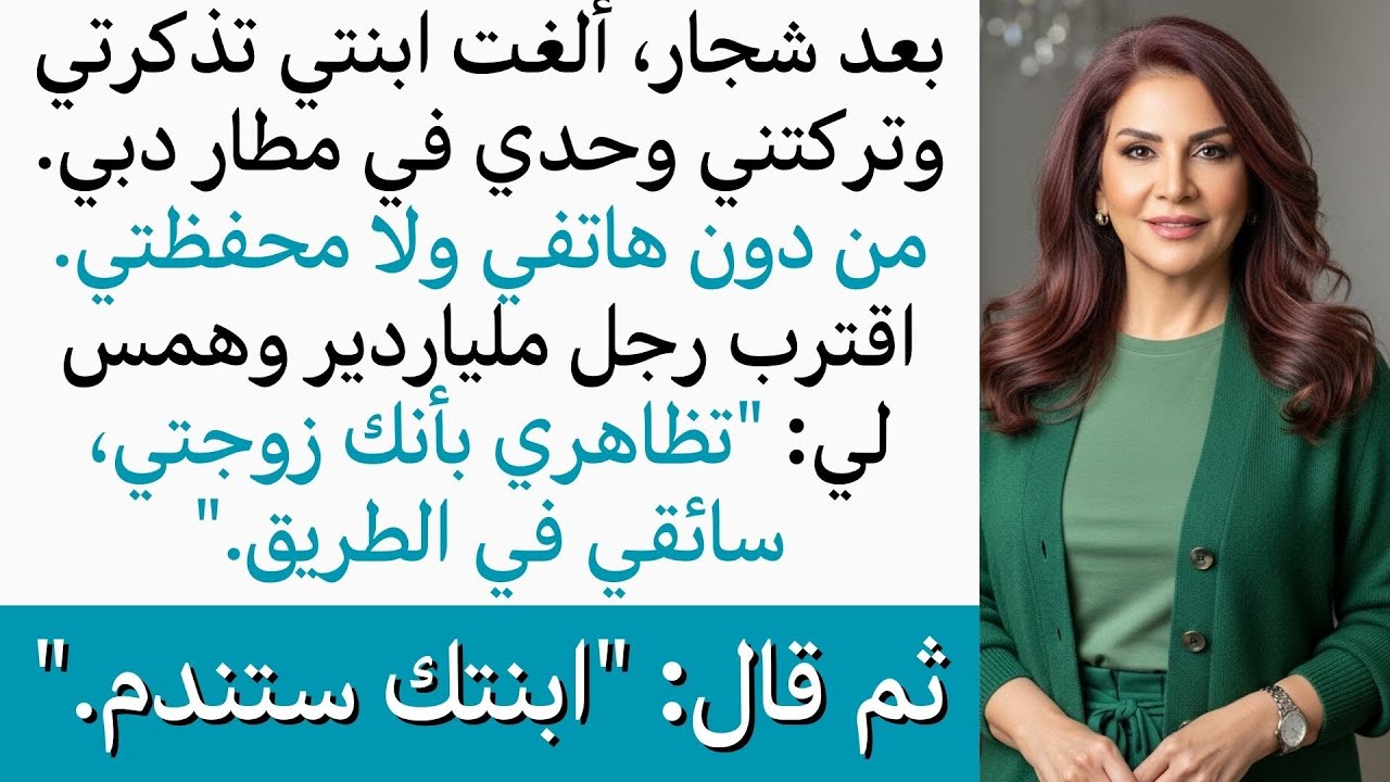 بعد شجار، تركتني ابنتي وحيدًا في مطار دبي، حتى جاء ملياردير غريب وقال إن ابنتي ستندم