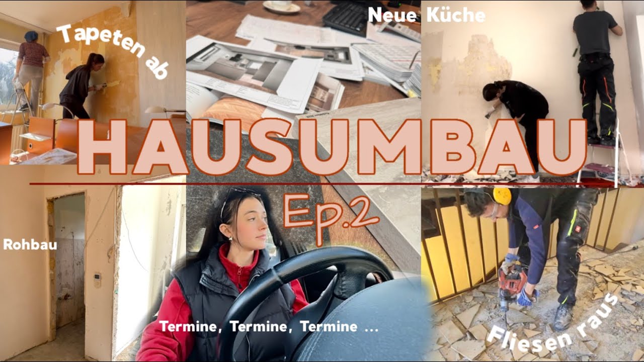 HAUSUMBAU Ep. 2 | produktive Tage im Haus, Entkernung geht weiter, Küchenplanung, Termine,Hausupdate