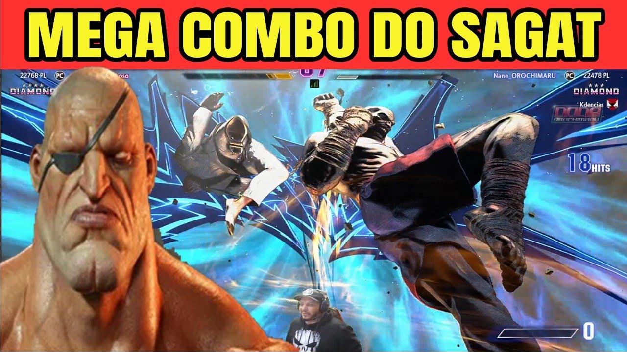 ►STREET FIGHTER 6►SAGAT RUMO AO MASTER OLHA OS COMBOS SAINDO KKKKKKK