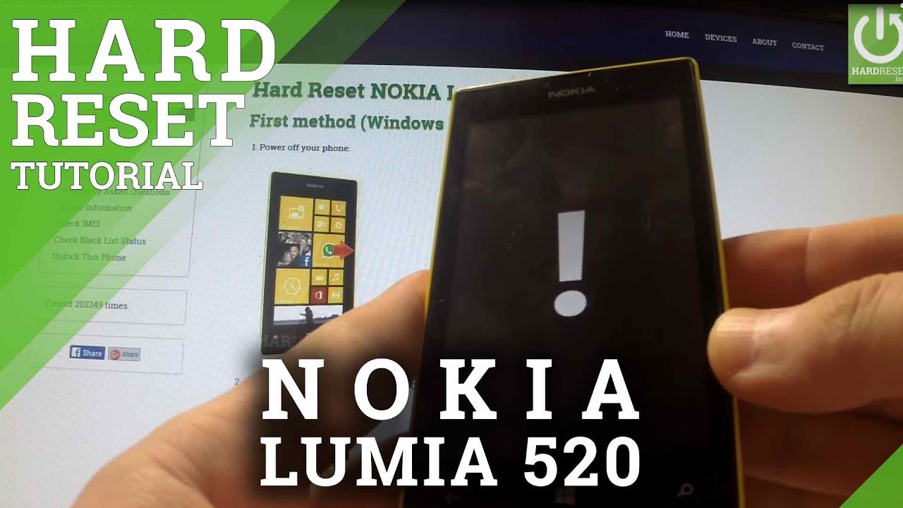 Hard Reset NOKIA Lumia 520 — обход графического ключа блокировки экрана в Nokia Lumia