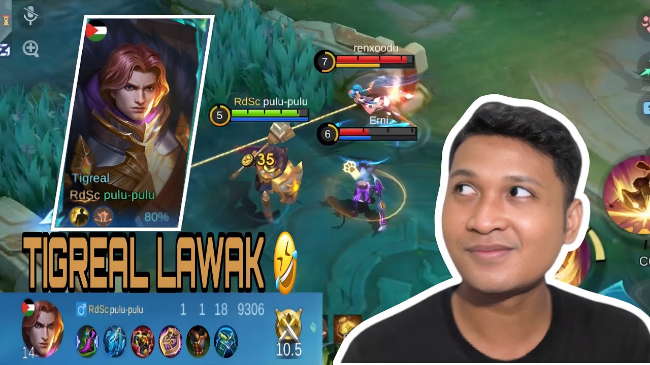 TIGREAL MODE LAWAK AJA MENANG APALAGI MODE SERIUS ✌🏼