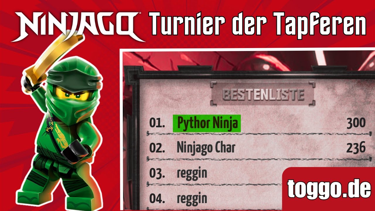 Let&rsquo;s Play TOGGO NINJAGO Turnier der Tapferen!