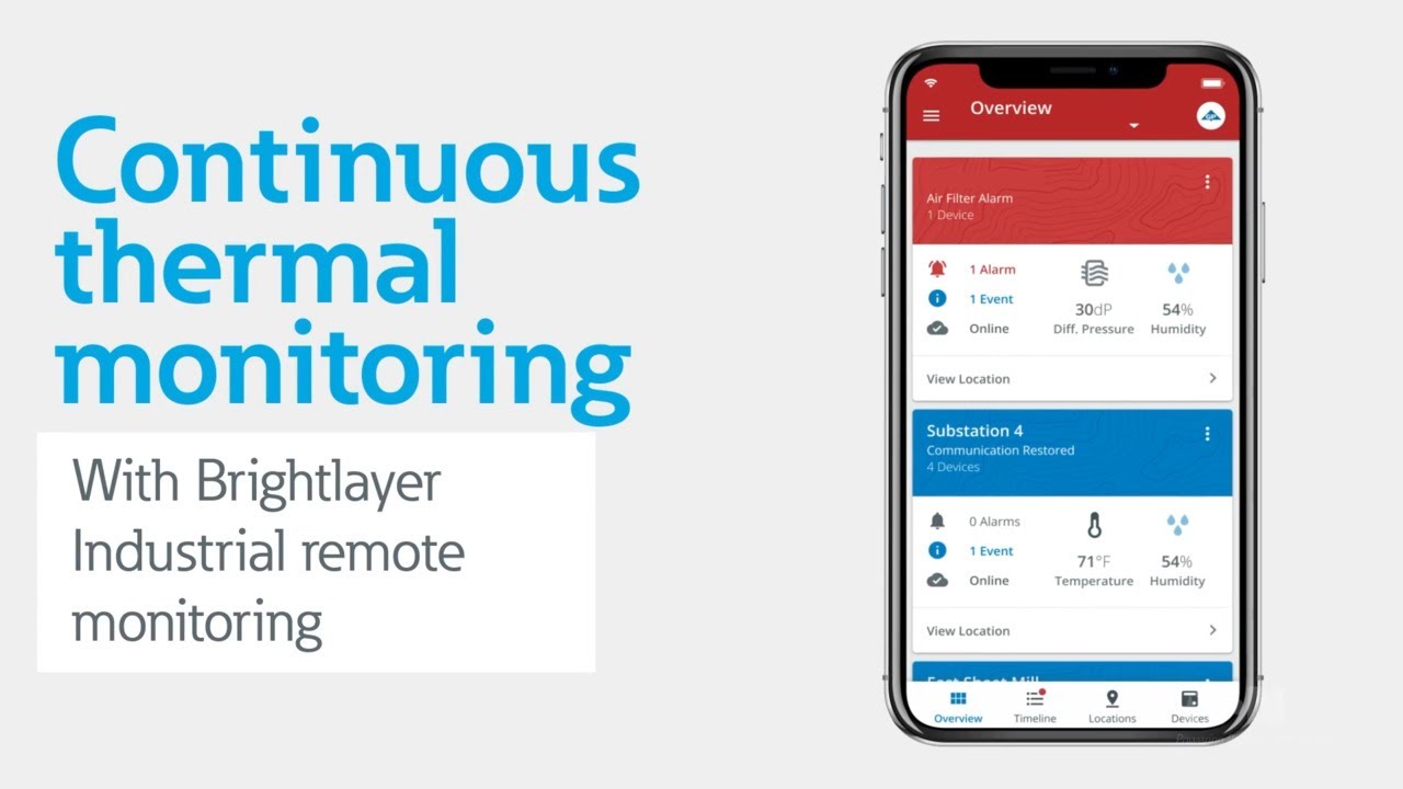 Continuous thermal monitoring with the Brightlayer Industrial remote monitoring application