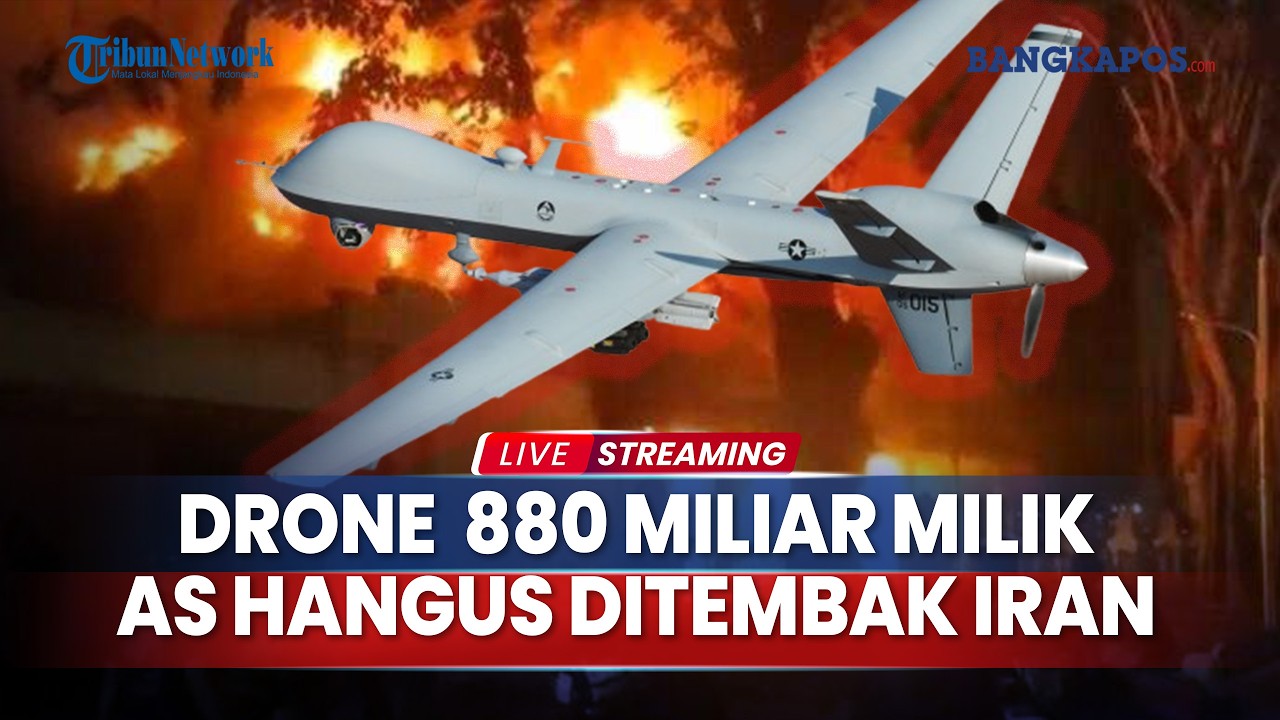 🔴Drone  880 Miliar Milik AS Hangus Ditembak Iran, Rudal Hantam Kedutaan Besar AS di Irak