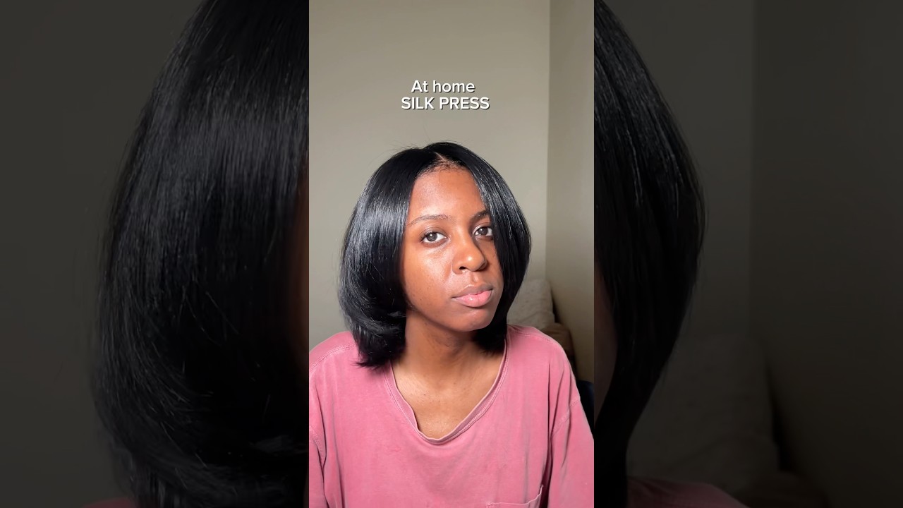 At Home Silk press #naturalhair #silkpress #hair