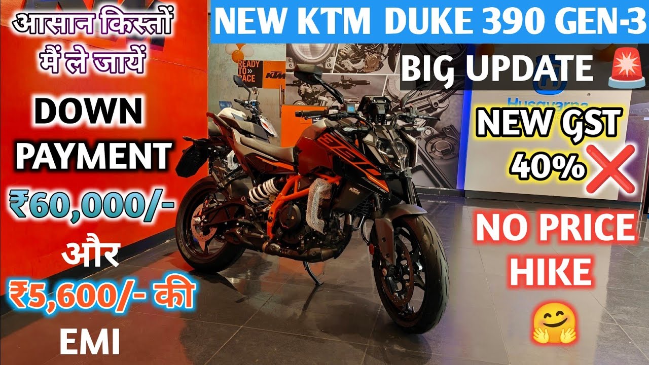 KTM Duke 390 Gen-3 Price SHOCK! New GST 2.0 Price Update | Finance Options, EMI & Down payment| ORP 