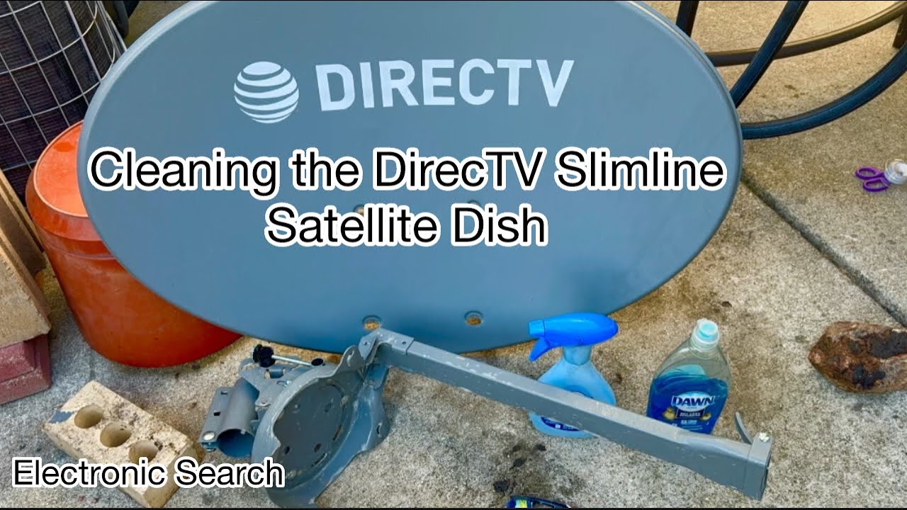 Cleaning the DirecTV Slimline Satellite Dish.