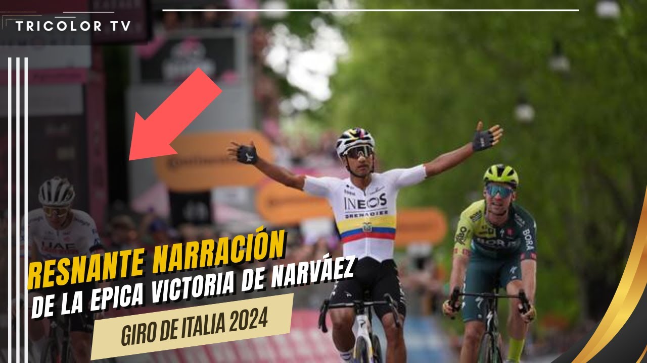 RESONANTE narraci&oacute;n de la &Eacute;PICA victoria de Jhonatan Narv&aacute;ez || Etapa 1 Giro de Italia 2024