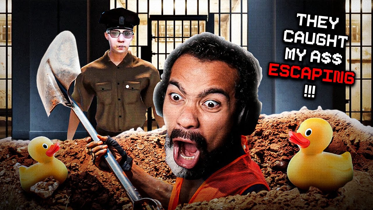 Dom Gets Arrested BUT TRIES IMMEDIATELY TO ESCAPE (digging with a spoon 🤣) | Prison Escape Simulator
