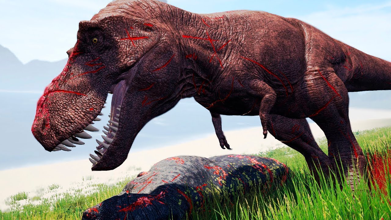 Tiranossauro Red! Tentaram Roubar minha Carcaça! REX vs REX Alien? | The Isle Survival | (PT/BR)