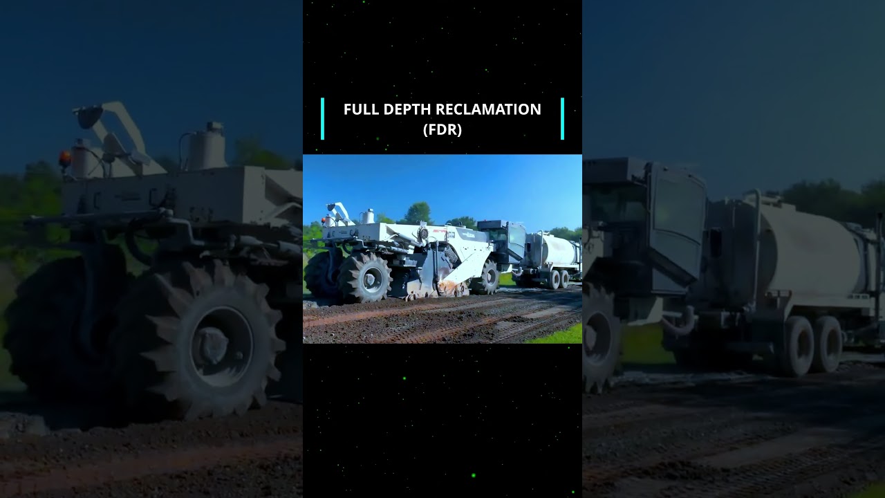 FDR | The Incredible Road Recycling Saves Millions | Full Depth Reclamation | #roadrepairs  #shorts