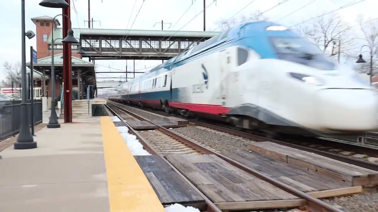 Nextgen Acela at Levittown Station, PA (FULL VIEW) 
