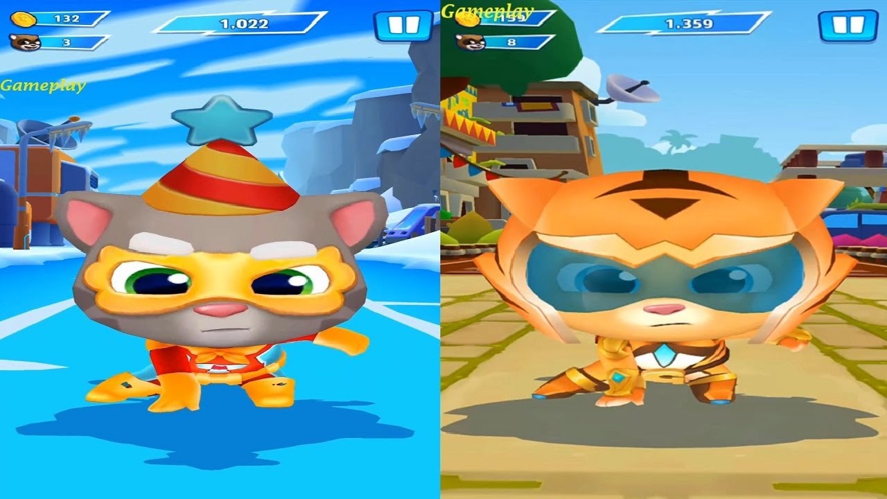 Talking Tom Hero Dash Android Gameplay New Update 2024 Birthday Tom VS SUPER GINGER Boss Fight
