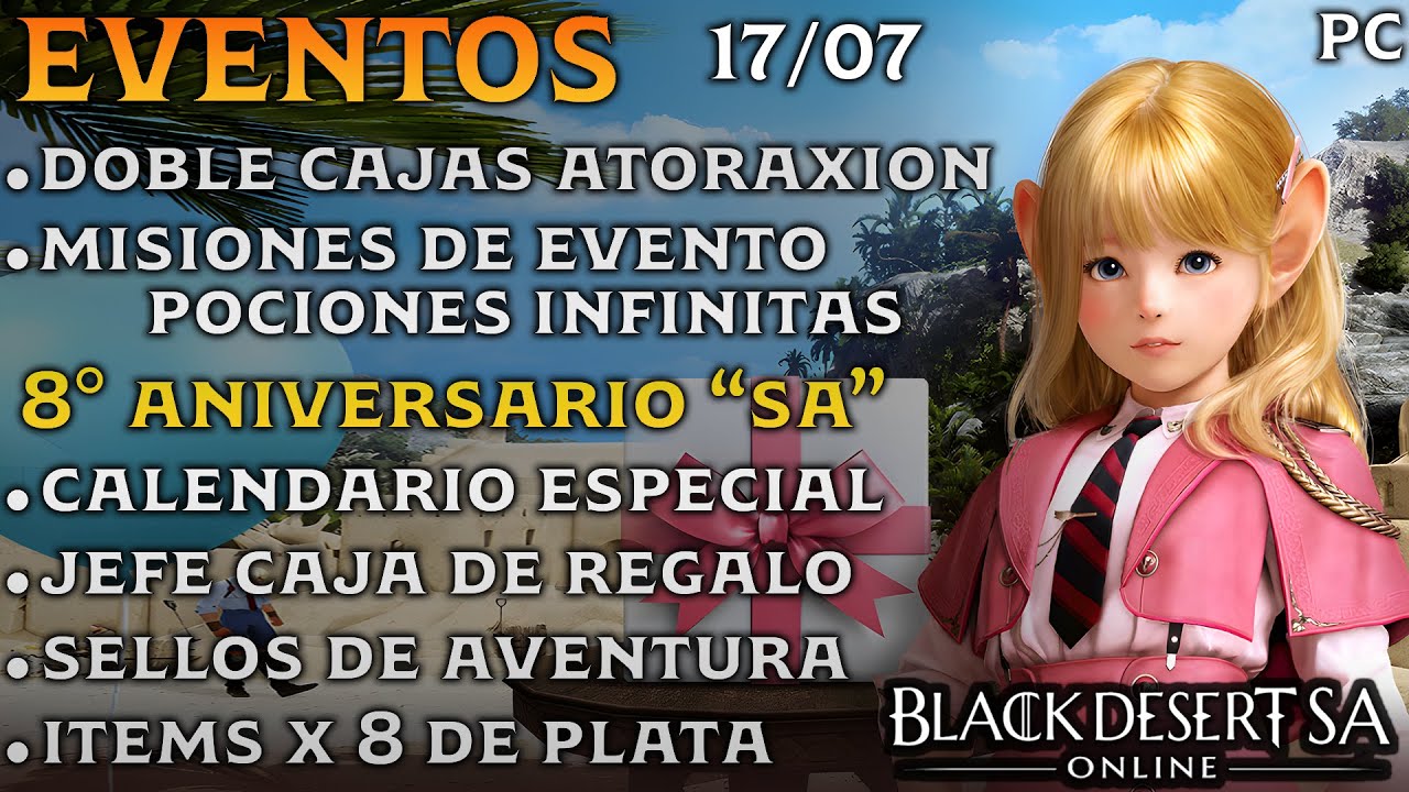 BLACK DESERT SA | EVENTOS | DOBLE CAJAS ATORAXION | CALENDARIO ESPECIAL | JEFE CAJA REGALO Y MÁS |