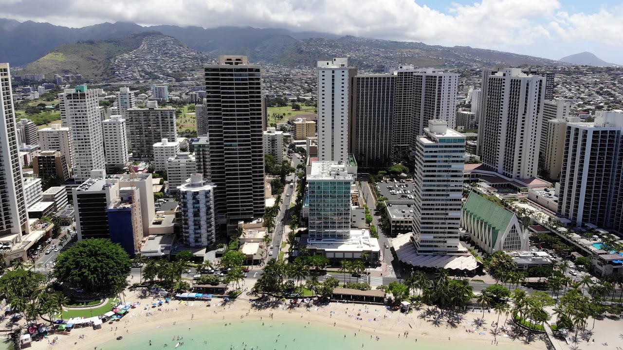 Alohilani Resort from above Waikiki Beach
