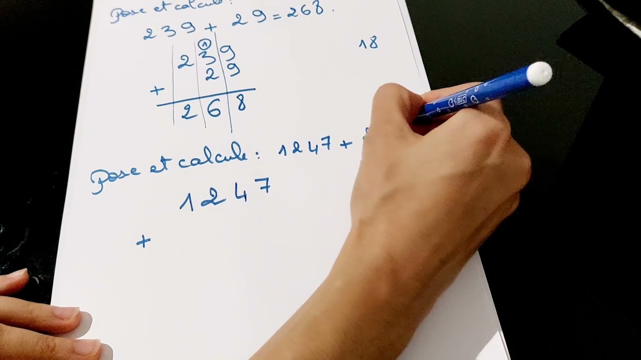 Les maths : les additions posées avec et sans retenues CE1 CE2