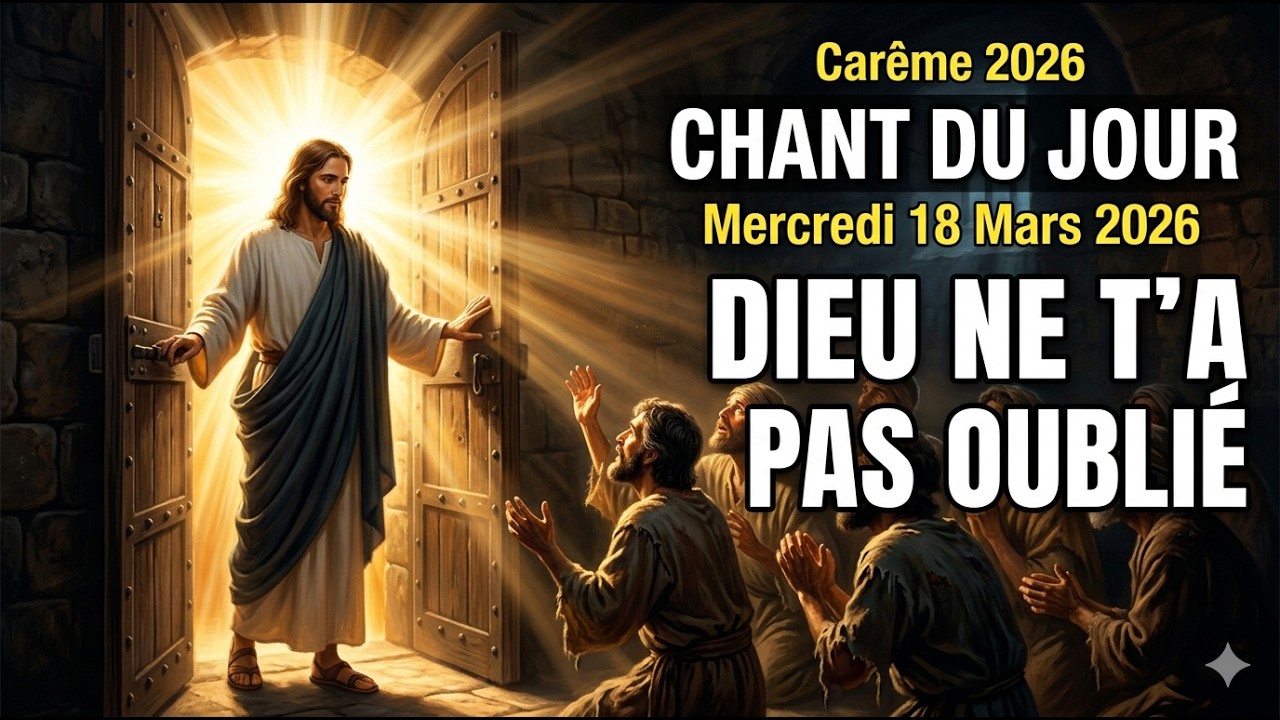 CHANT DU JOUR : Mercredi 18 Mars | Carême 2026 - DIEU NE T’A PAS OUBLIÉ | Méditation et Prière