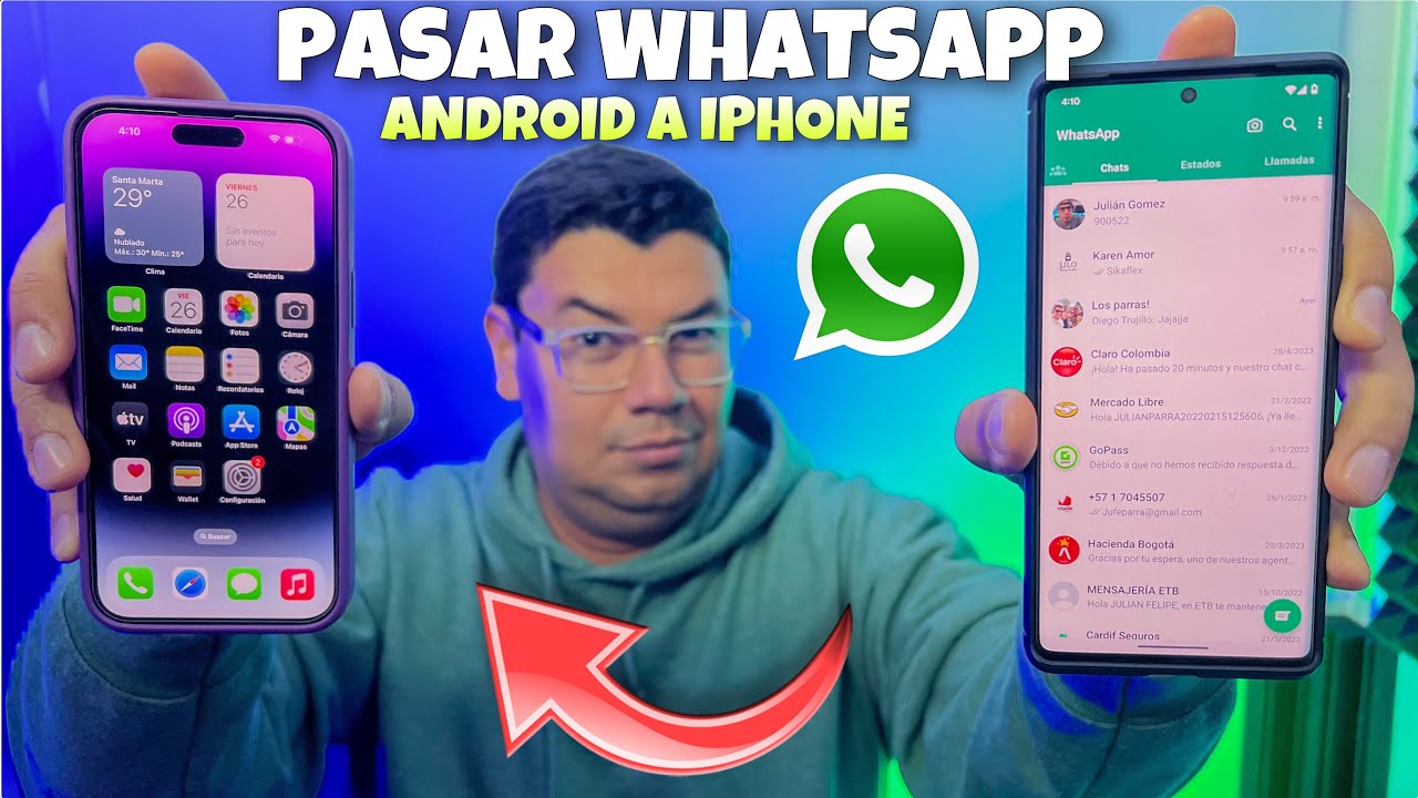 ✅Como TRANSFERIR WHATSAPP de un iPhone a Android o de un Android a iPhone 🚀 [PASO A PASO] #2024