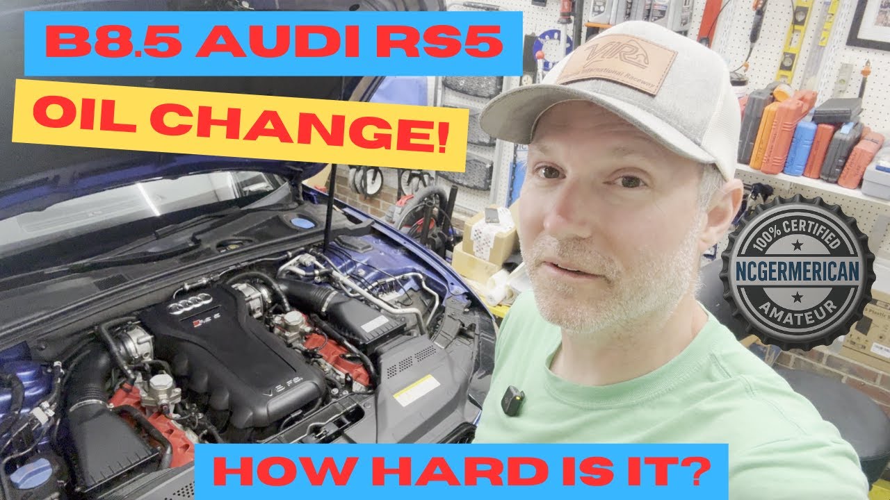 Audi RS5 Oil Change at Home (2015, 4.2L V8 DIY)
