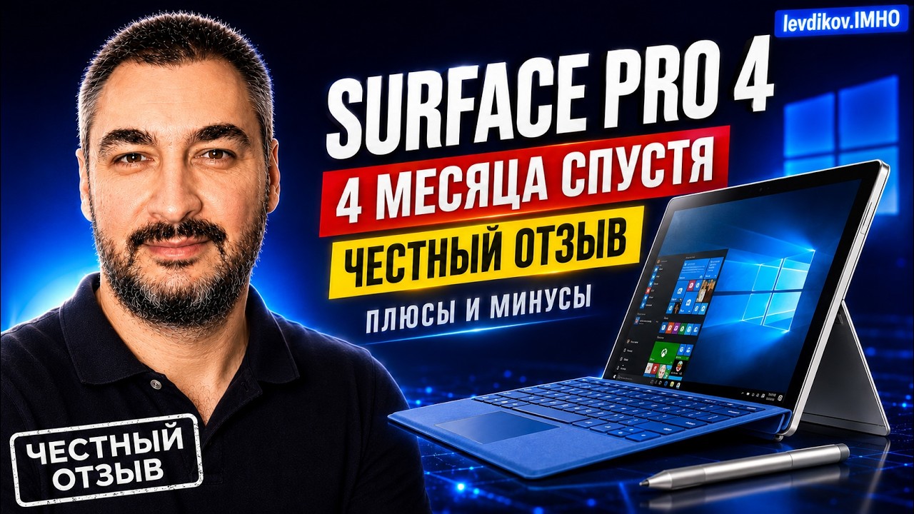 4 месяца с  Surface Pro 4. Реальный опыт использования в жизни, честные плюсы и недостатки
