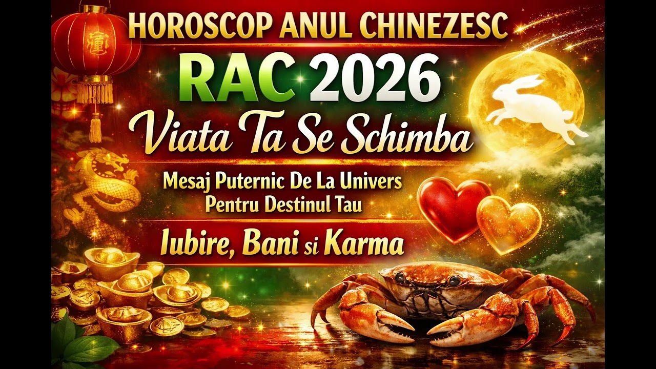 HOROSCOP ANUL CHINEZESC RAC 2026-Iubire, Bani si Karma Viata Ta Se Schimba