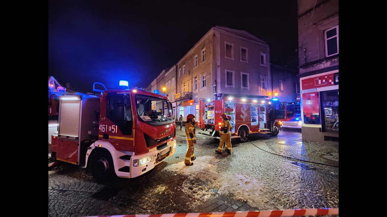 KĘPNO: Pożar mieszkania w kamienicy przy Rynku