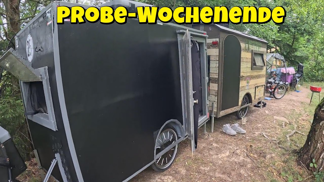 Das erste Probe-Wochenende, mit unseren Fahrradwohnwagen, nach unserem längeren Ausfall