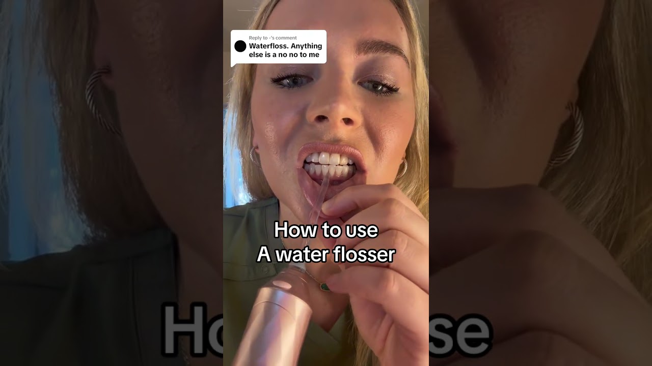 How to use a water flosser :) go around the whole lower surface of the tooth! #waterflosser #foryou