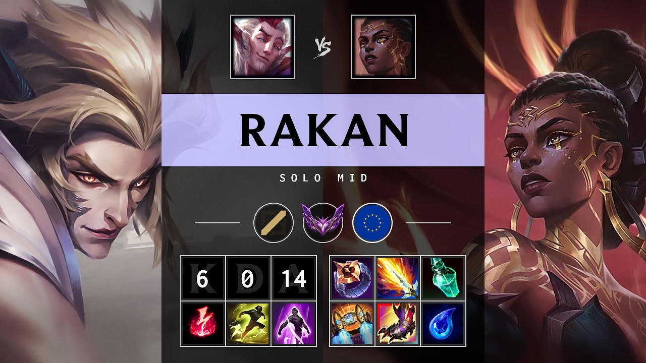 Rakan Mid vs Mel - EUW Master Patch 25.21