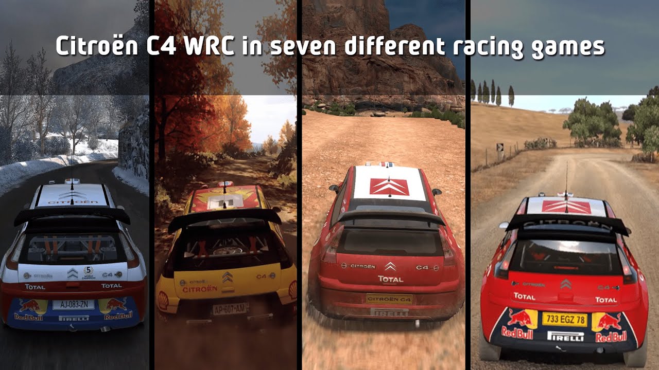 Citro&euml;n C4 WRC in seven different racing games