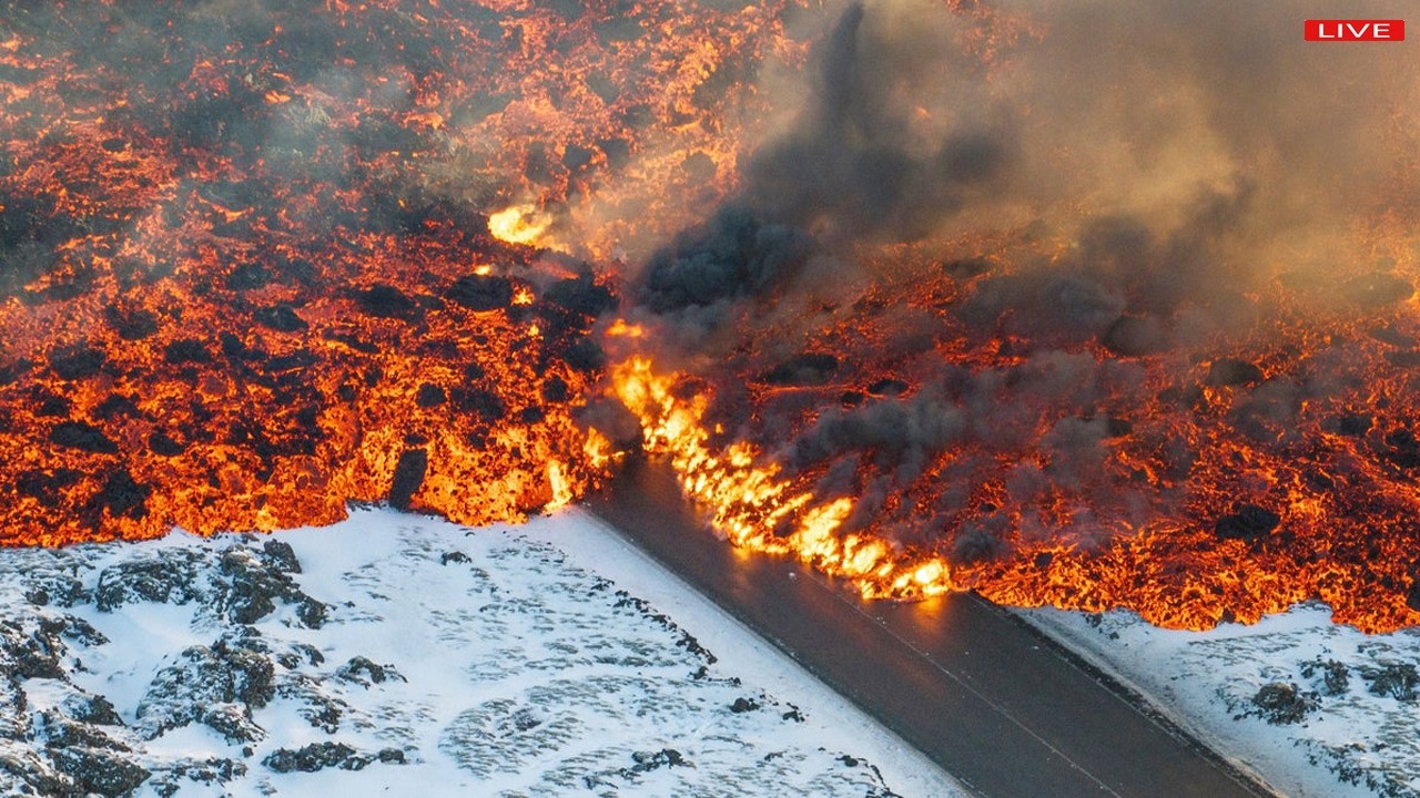 Colombia Today:(Mar 01,2026) Live Footage of Mud Volcano Eruption spews mud and fire onto main road
