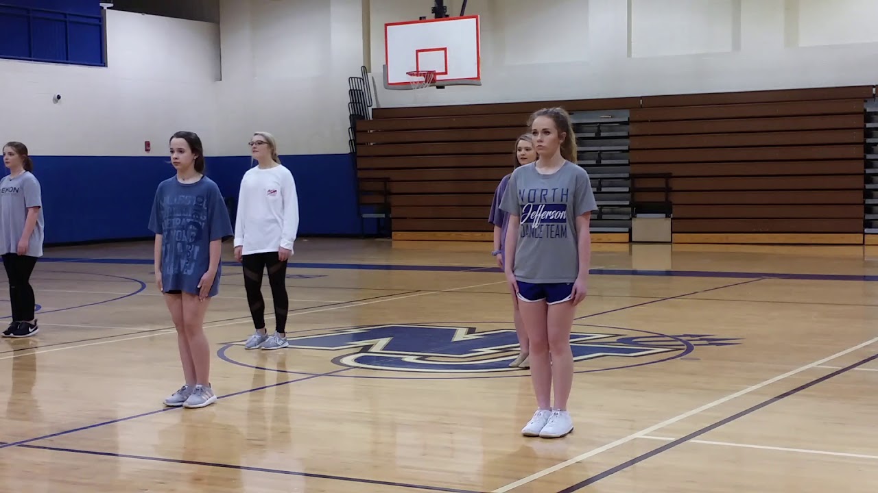 School dance routine for tryouts. (North Jefferson Middle)