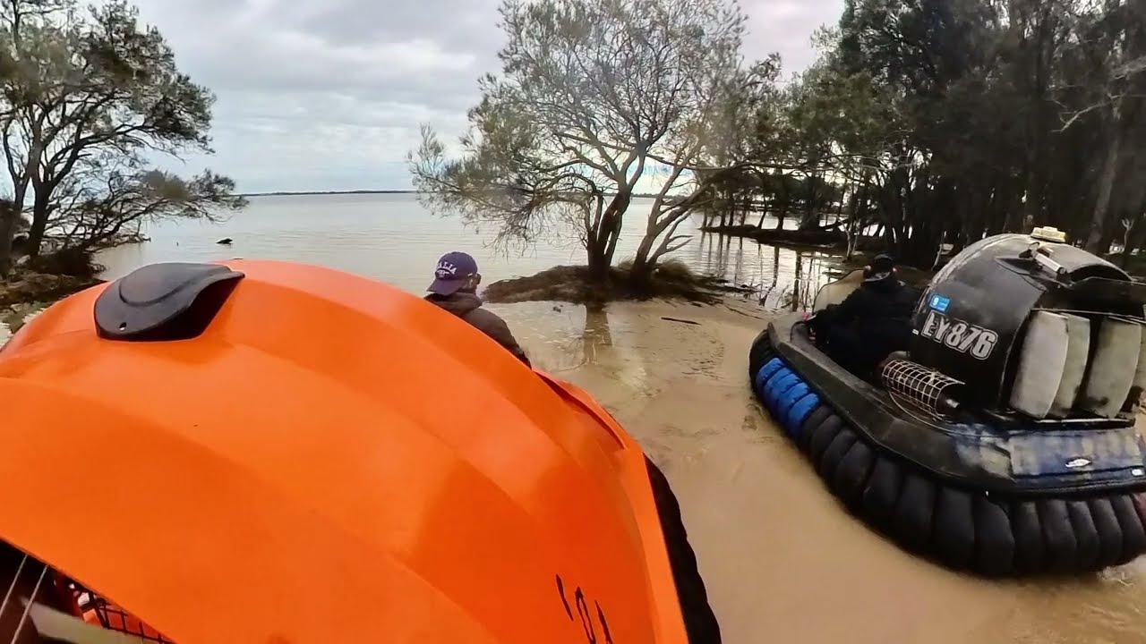 Cruising in my homemade hovercraft