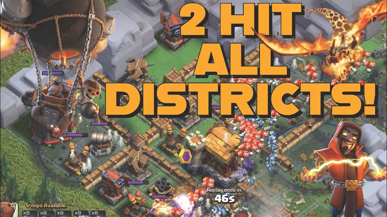 2 HIT ALL DISTRICTS! | Easy attack strategies that anyone can do | Clan Capital