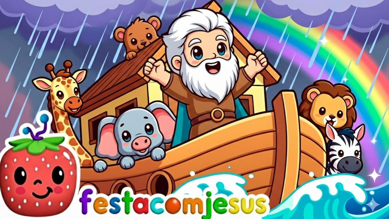 NOÉ E OS BICHINHOS DA ARCA 🐘🦁 | Música Infantil